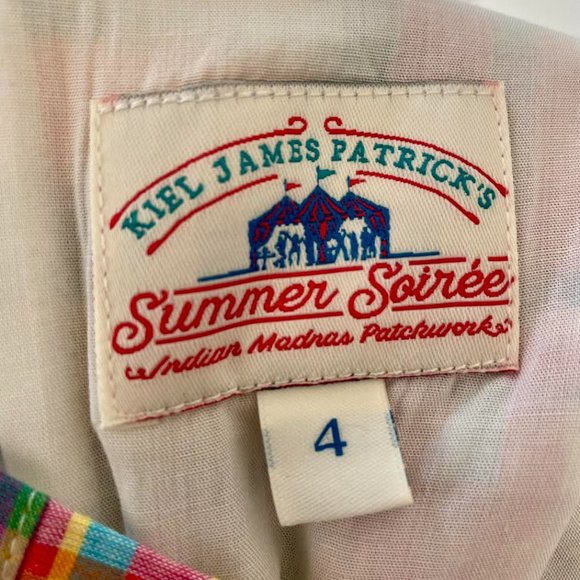 Kiel James Patrick madras print maxi dress NWT - Picture 3 of 4